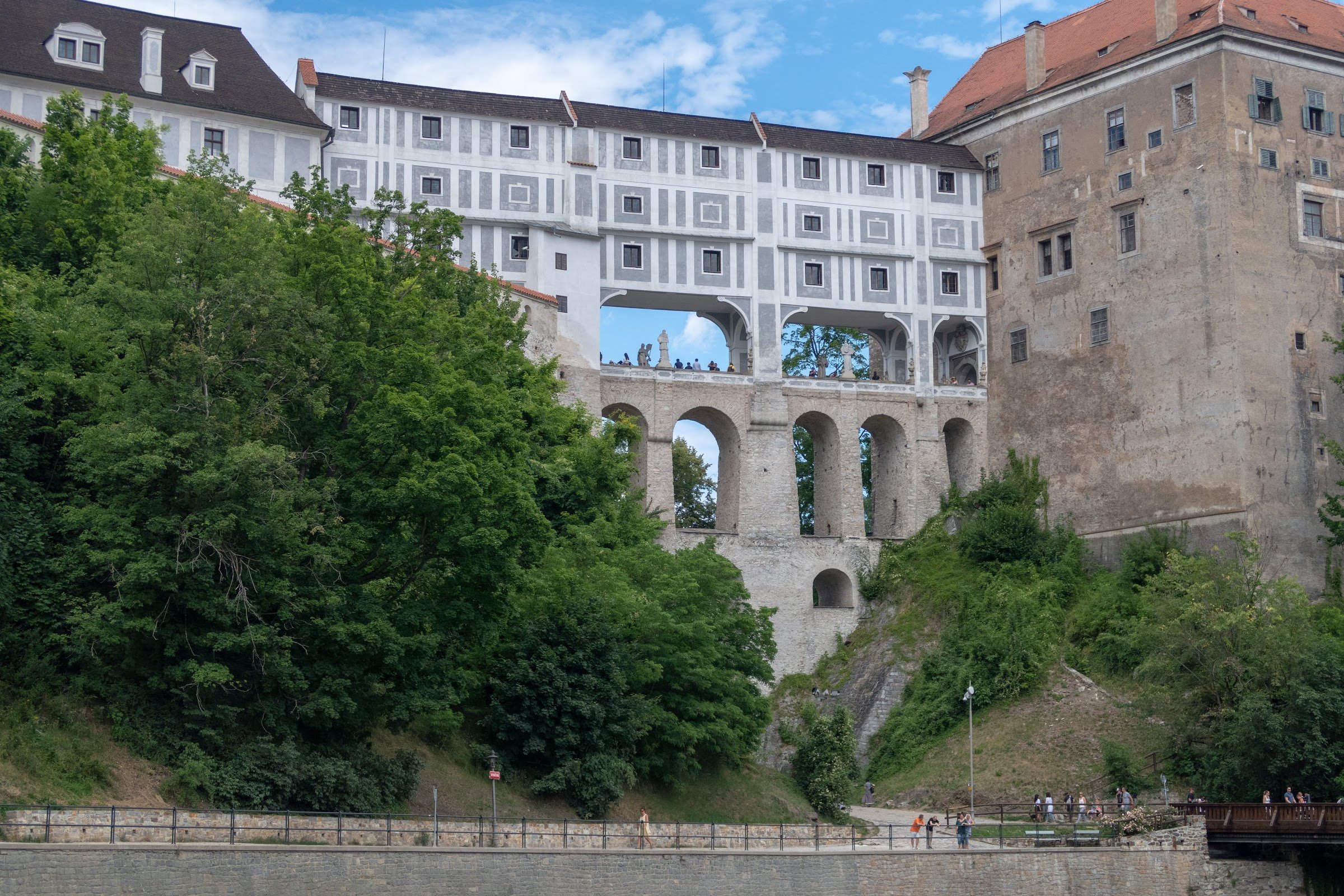 Cloak Bridge (Plášťový most) — Český Krumlov Castle
